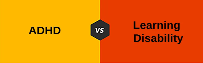 adhd vs. ld graphic
