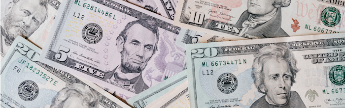 different denominations of us paper money